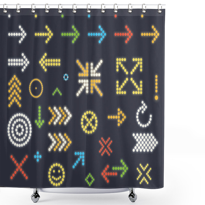 Personality  Arrows Vector Set Shower Curtains