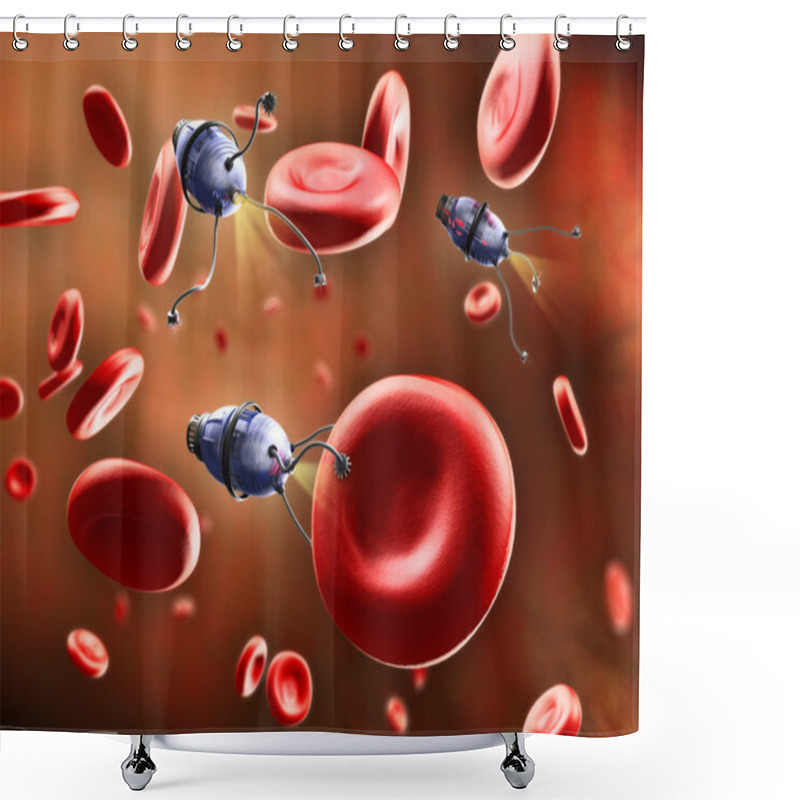 Personality  Nanobots Shower Curtains