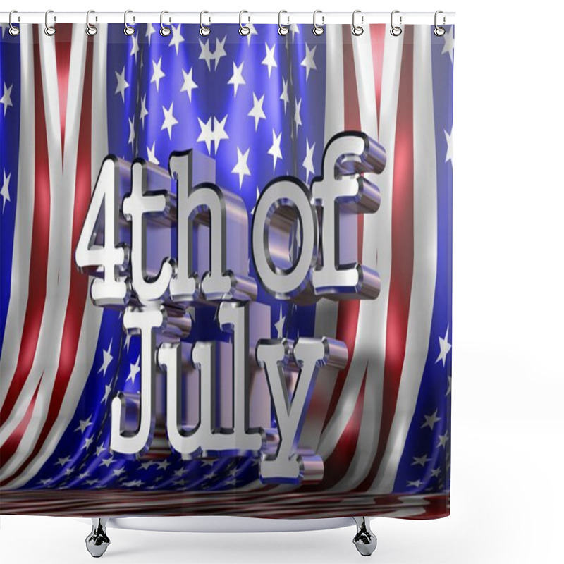 Personality  4th Of July With American Flag Shower Curtains