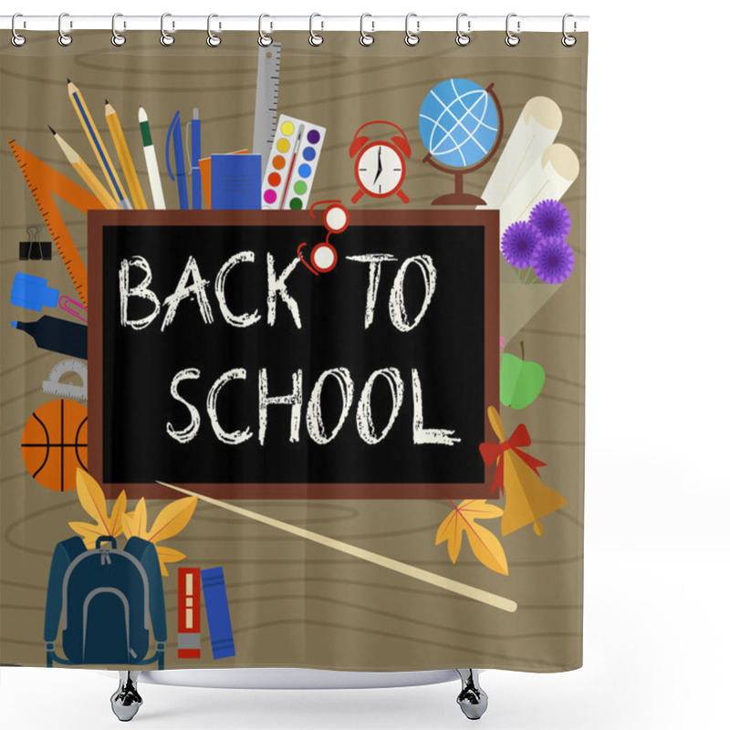 Personality  Back To School Composition Shower Curtains