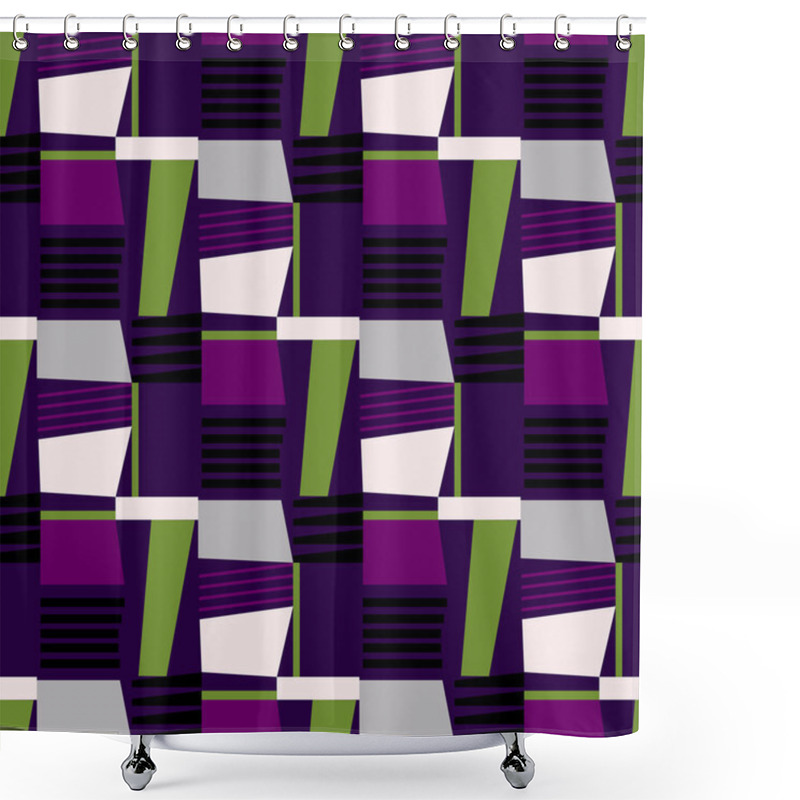 Personality  Abstract Graphic Geometric Pattern Shower Curtains