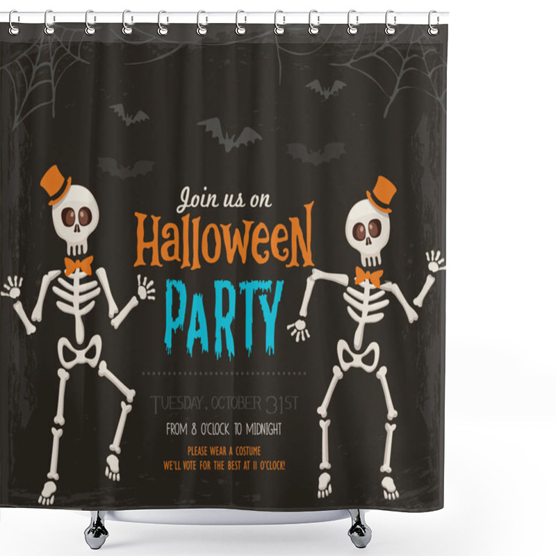 Personality  Halloween Invitation Card Shower Curtains