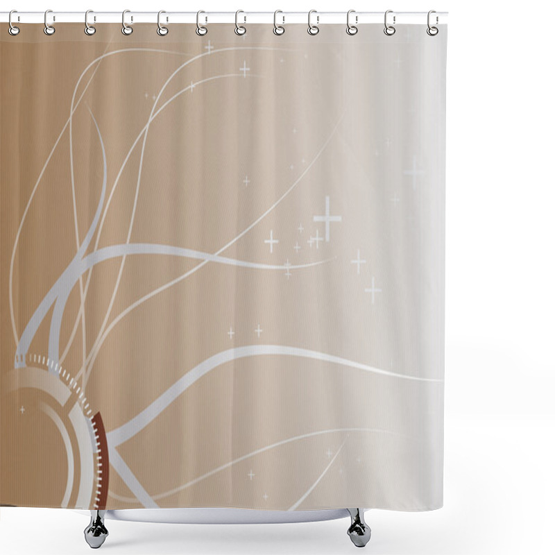 Personality  Abstract Lines Background Shower Curtains