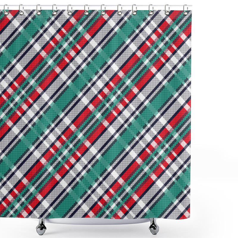 Personality  Diagonal Tartan Seamless Texture Shower Curtains