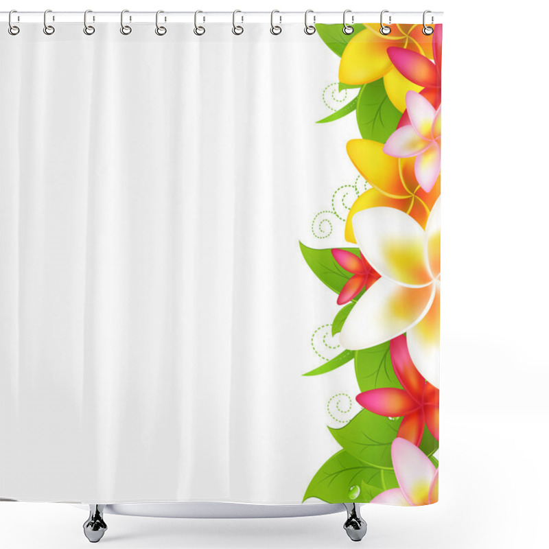 Personality  Garland From Plumeria Shower Curtains