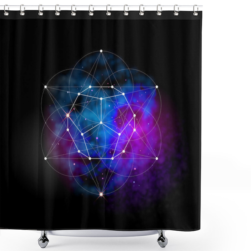 Personality  Sacred Geometry. Flower Of Life Pattern Symbol Shower Curtains