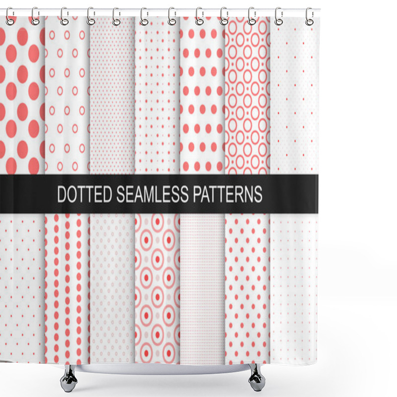 Personality  Seamless Patterns With Circles And Dots. Shower Curtains