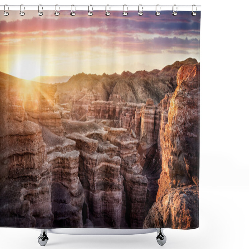 Personality  Charyn Canyon In Kazakhstan Shower Curtains