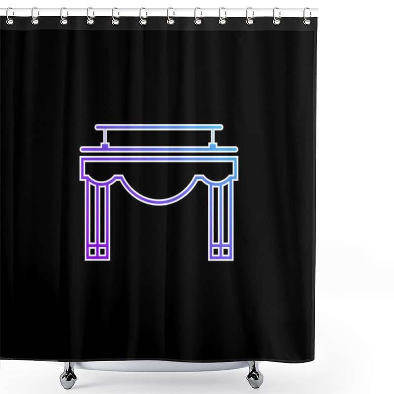 Personality  Big Bambalina Blue Gradient Vector Icon Shower Curtains