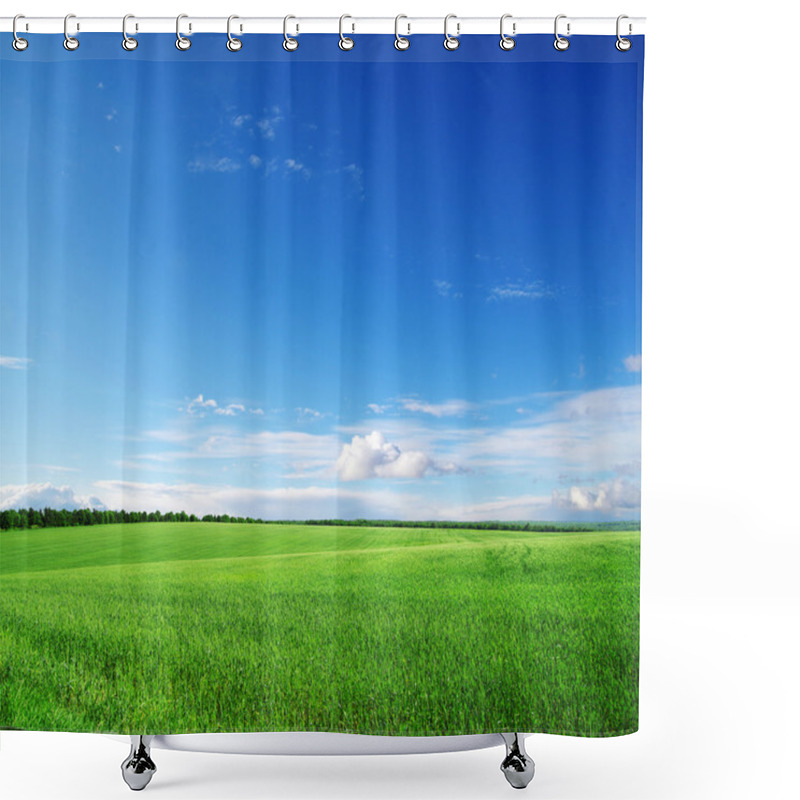 Personality  Green Field Shower Curtains