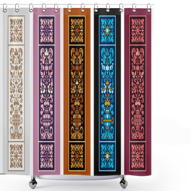 Personality  Set Of Abstract Decorative Ethnic Bookmarks Shower Curtains