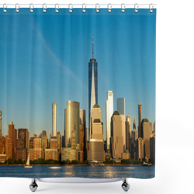 Personality  Metropolitan City. Cityscape In Sunrise Or Sunset. New York Downtown. Manhattan Skyline. New York City Of America. Skyscraper Building Of Nyc. Ny City Architecture. Midtown Manhattan At Hudson. Shower Curtains