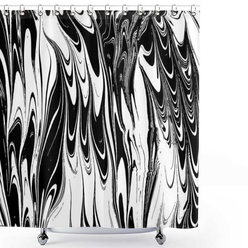 Personality  Ebru Marbling Texture Shower Curtains