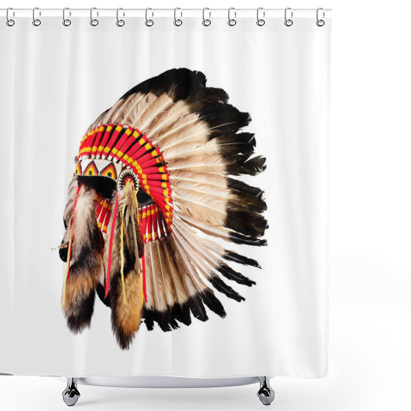 Personality  Native American Indian Chief Headdress (indian Chief Mascot, Ind Shower Curtains