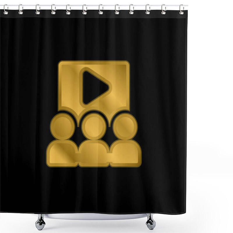 Personality  Audience Gold Plated Metalic Icon Or Logo Vector Shower Curtains