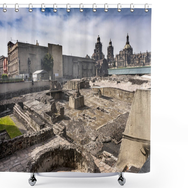 Personality  Metropolitan Cathedral Templo Mayor Zocalo Mexico City Mexico Shower Curtains