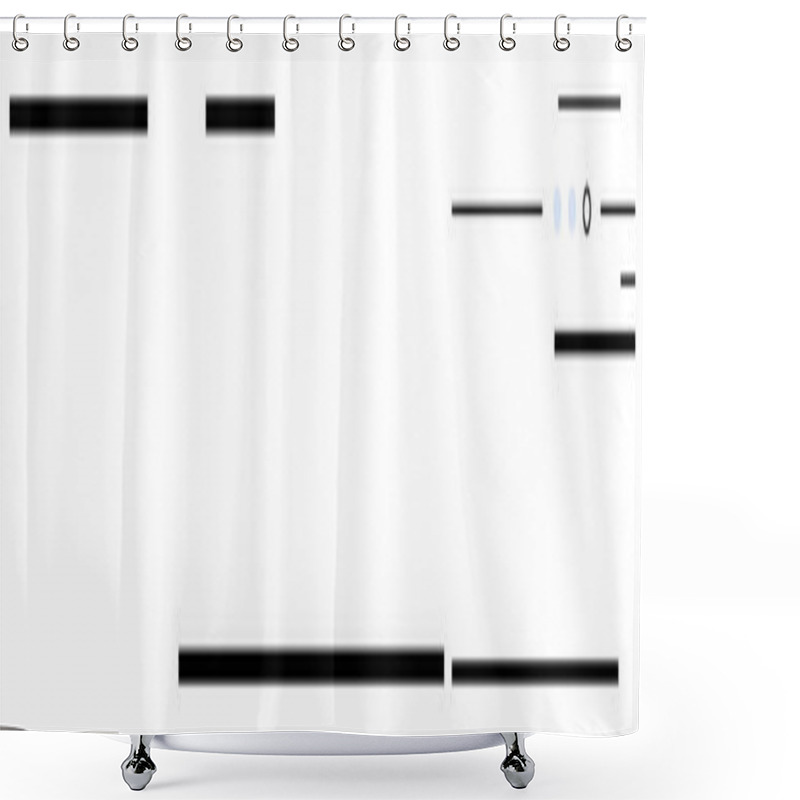 Personality  Horizontal Black Lines Of Different Thicknesses And Lengths Arranged On A White Background. Ideal For Art, Design, Modern Presentations, Simplicity Themes, Abstract Concepts, Minimalistic Shower Curtains