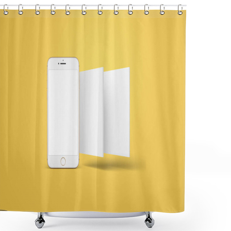 Personality  App Screen Mockup 3D Rendering Shower Curtains