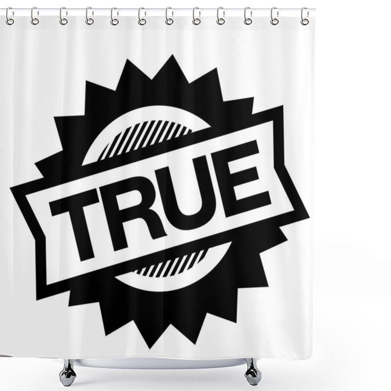 Personality  True Black Stamp Shower Curtains