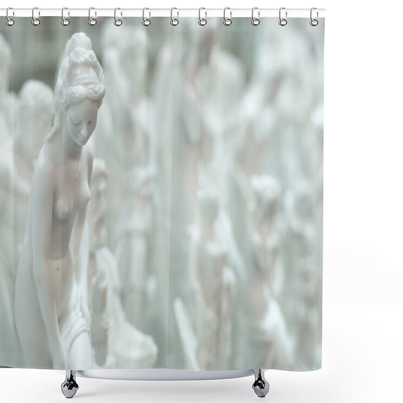 Personality  Lot Of Statues Of Greek Gods. Shower Curtains