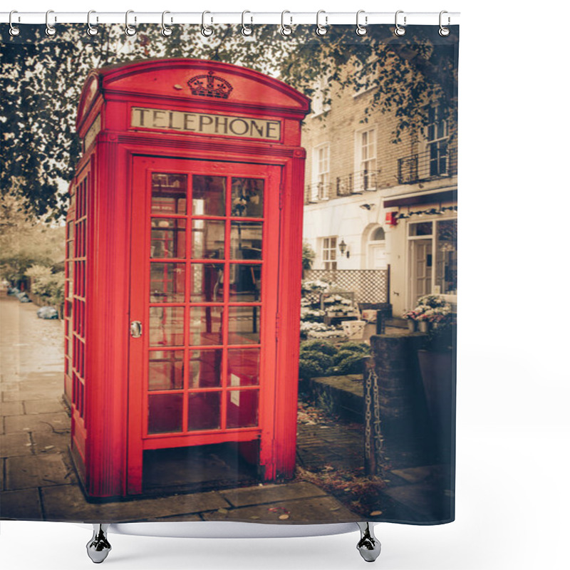 Personality  London Phone Booth Shower Curtains