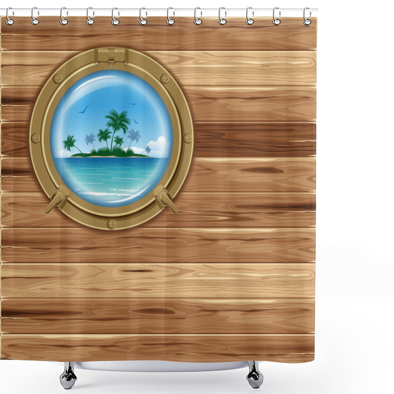 Personality  Boat Porthole Shower Curtains