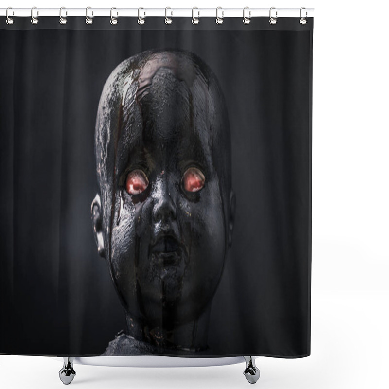 Personality  Creepy Bloody Doll In The Dark Shower Curtains