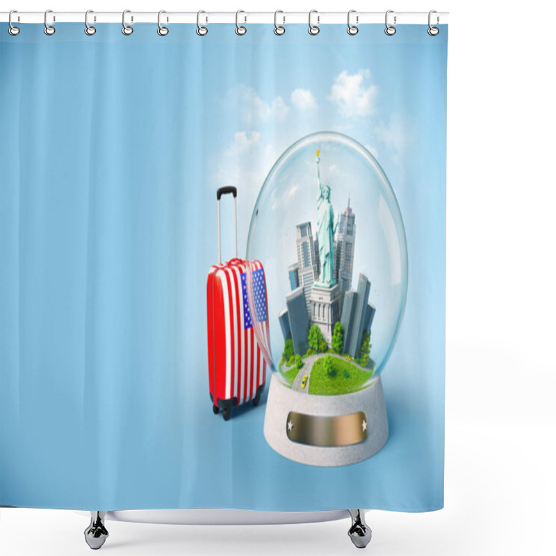 Personality  Unusual Travel Illustration. Shower Curtains