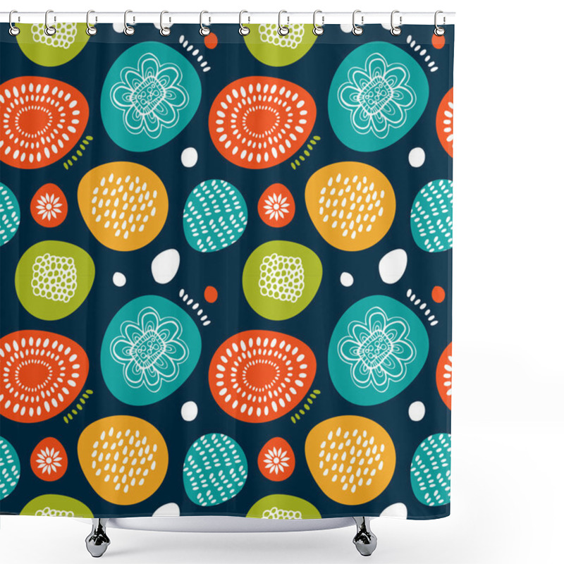 Personality  Funny Decorative Pattern In Scandinavian Style  Shower Curtains