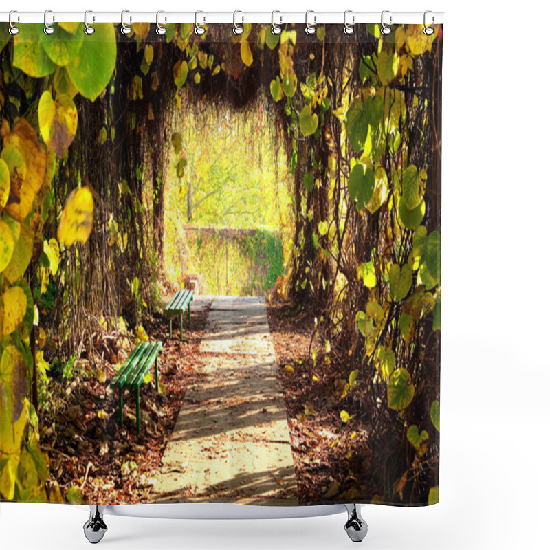 Personality  Autumn Park Alley Shower Curtains