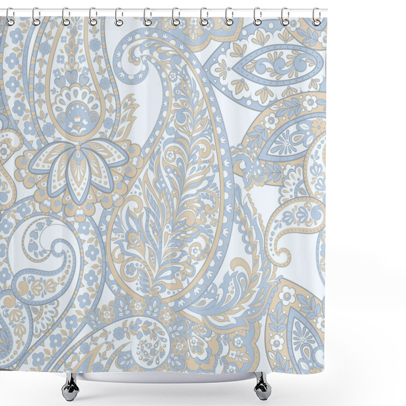 Personality  Seamless Pattern With Paisley Ornament. Vector Illustration Shower Curtains