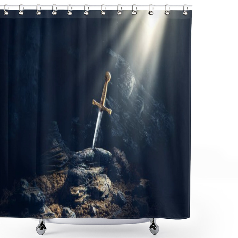 Personality  Sword In The Stone Excalibur Shower Curtains