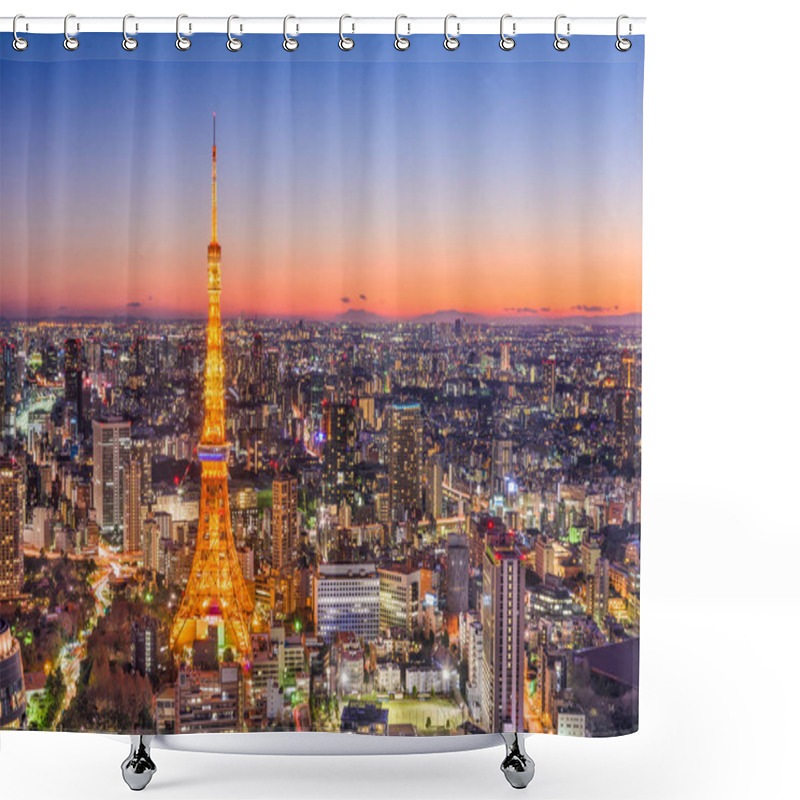 Personality  Tokyo, Japan Skyline Shower Curtains