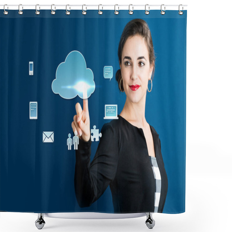 Personality  Cloud Computing Concept Shower Curtains