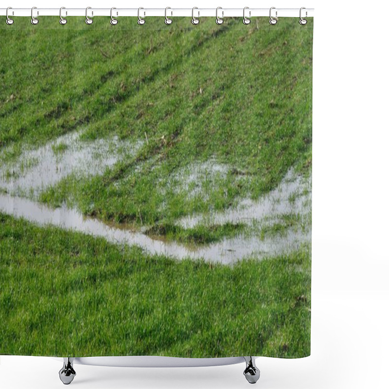 Personality  Flooded Field At Winter Shower Curtains