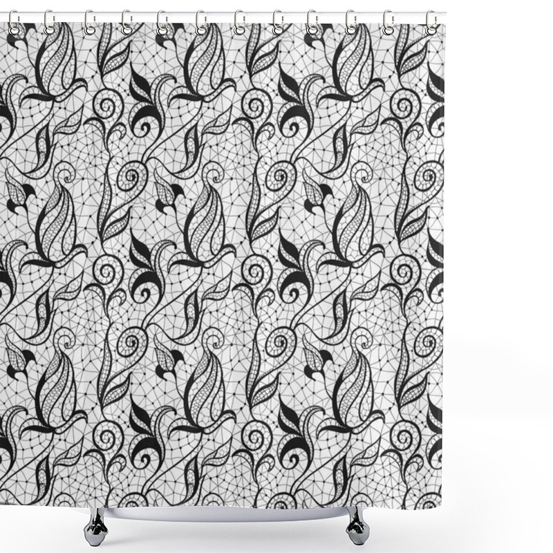 Personality  Lacy Seamless Pattern Shower Curtains