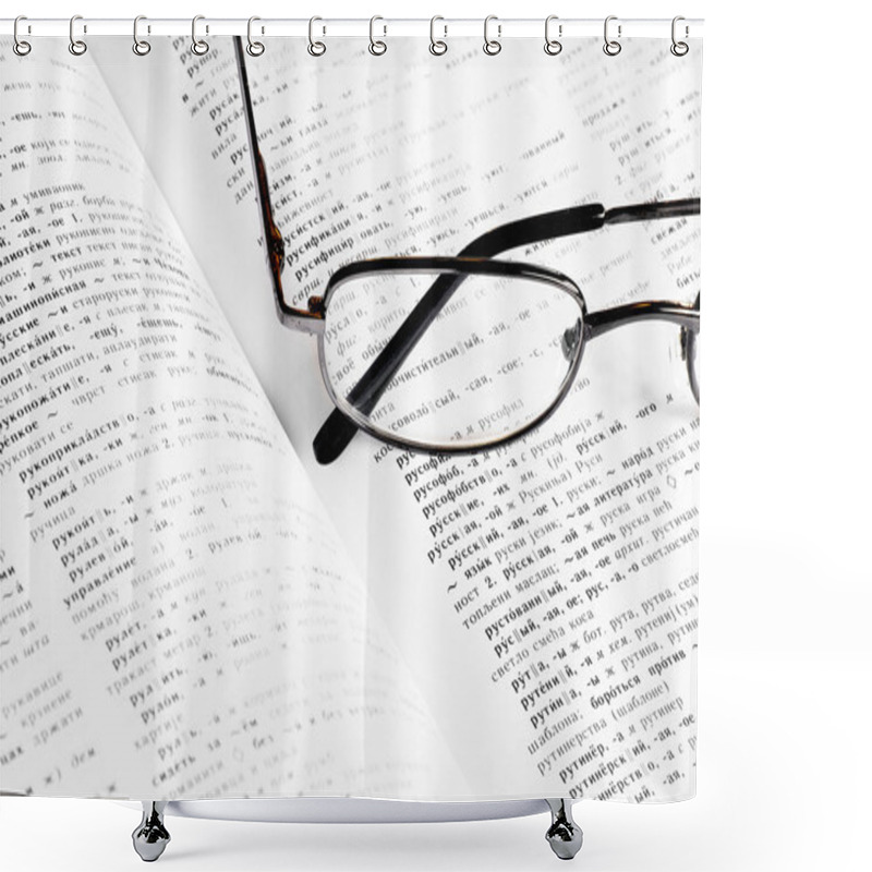 Personality  Book And Glasses Shower Curtains