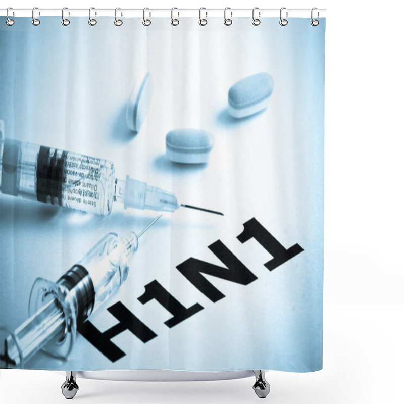 Personality  H1N1 Influenza Virus Shower Curtains