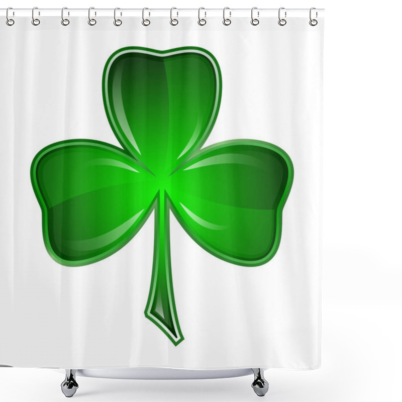 Personality  Shamrock Vector Illustration Shower Curtains