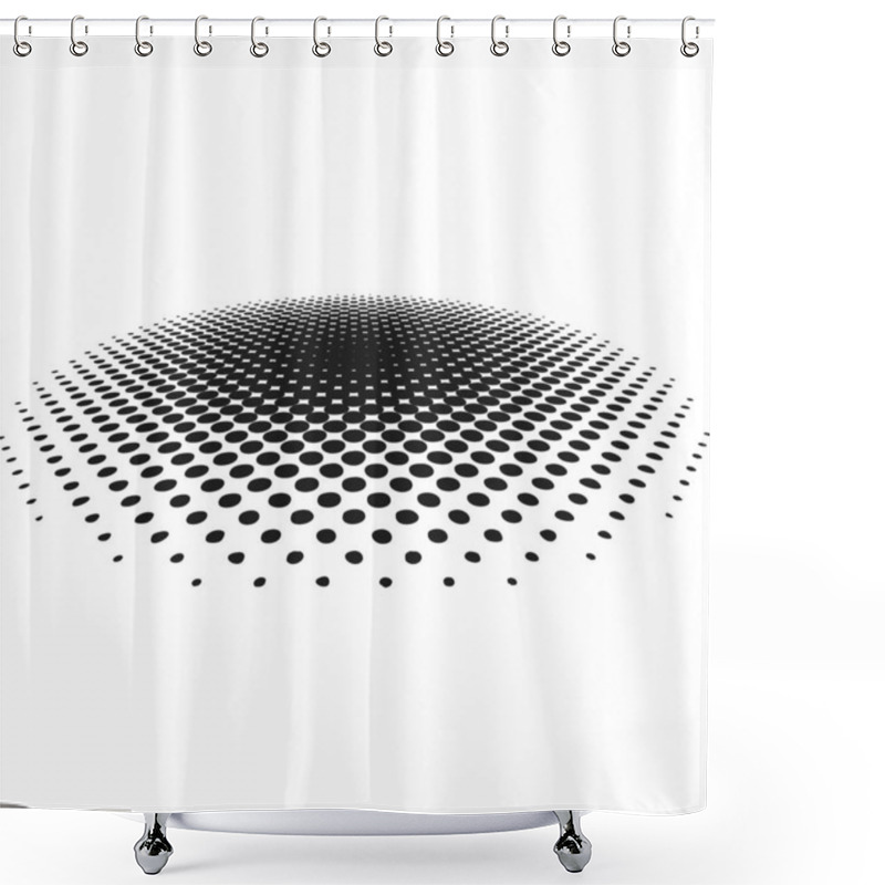 Personality  Abstract Halftone Background.Business Presentation Concept. Shower Curtains