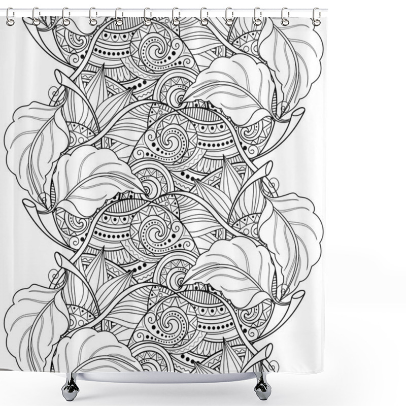 Personality  Seamless Monochrome Fruit Pattern Shower Curtains