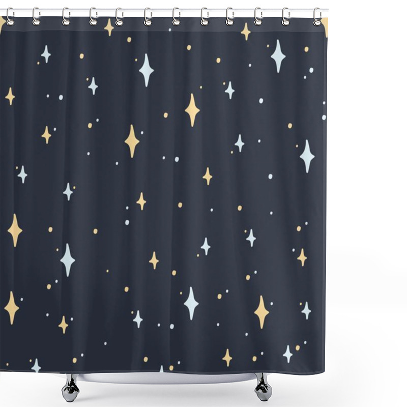 Personality  Seamless Pattern With Stars And Dots. Background For Babys. Kids Print. Shower Curtains