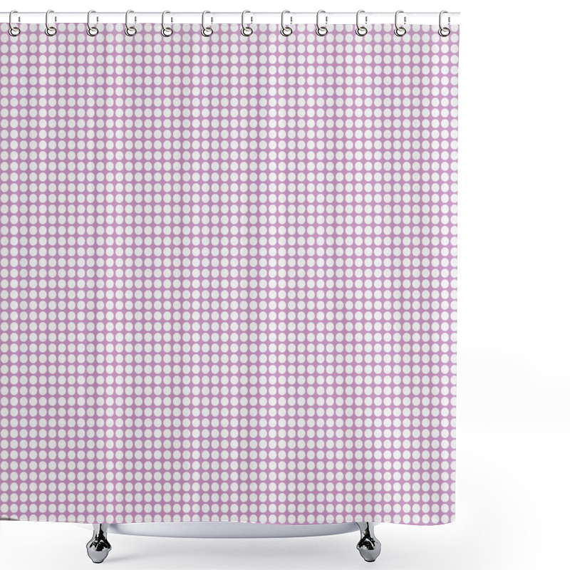 Personality  Lilac With White Dots Seamless Pattern Shower Curtains