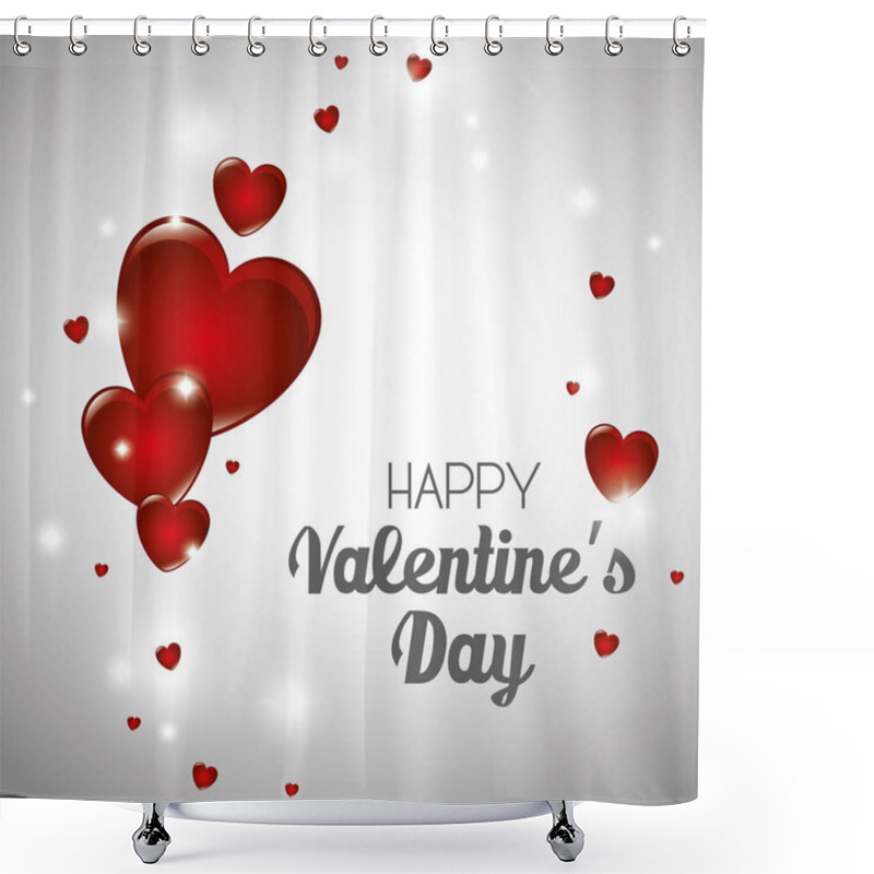 Personality  Happy Valentines Day Card Shower Curtains