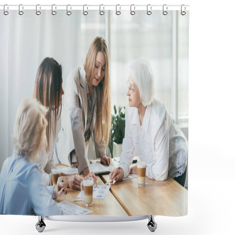 Personality  Business Women Teamwork Analysis Brainstorming Shower Curtains