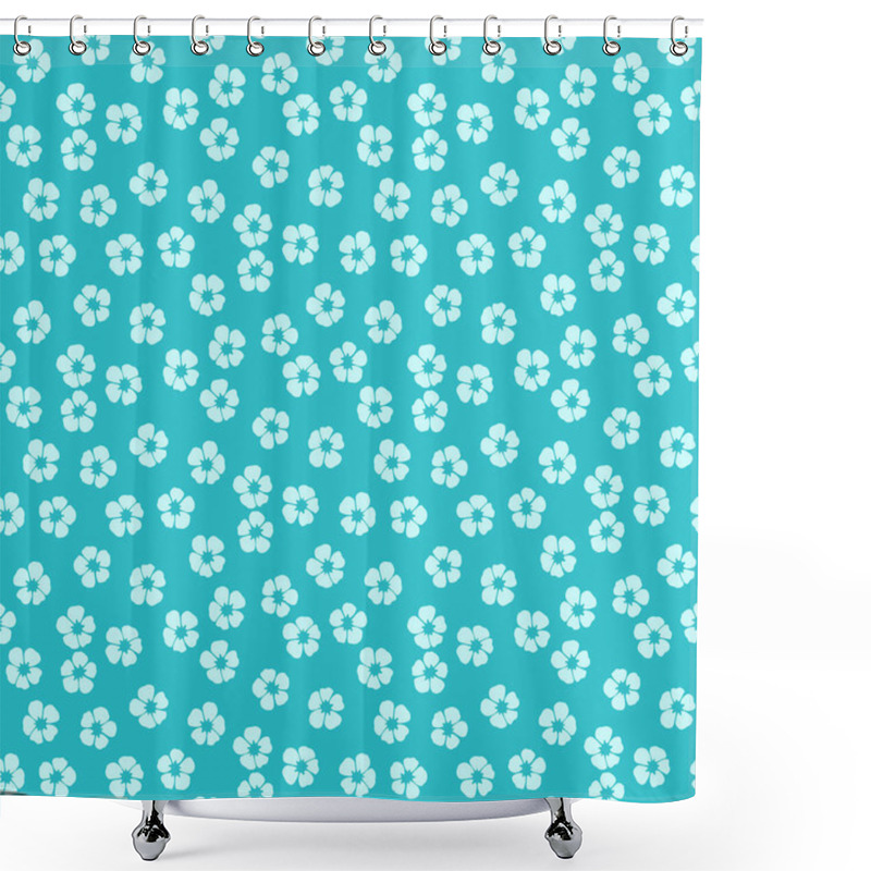 Personality  Japanese Cherry Blossom Fall Vector Seamless Pattern Shower Curtains