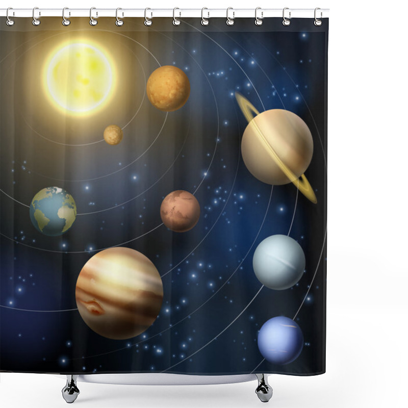 Personality  Planets Of Our Solar System  Shower Curtains