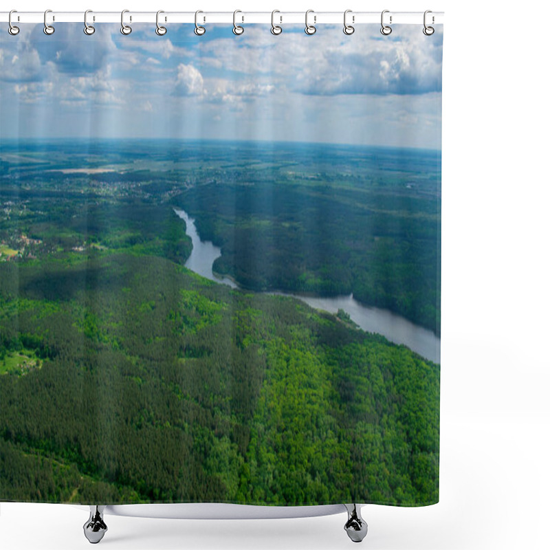 Personality  Ukrainian Aerial Landscape. Zhytomyr, Polissya Region, Ukraine Shower Curtains