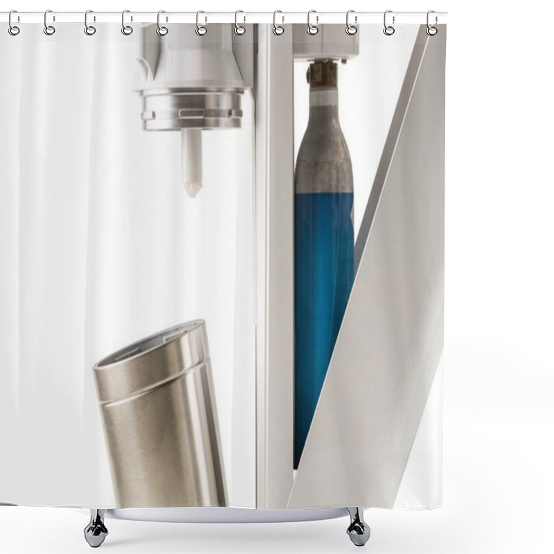 Personality  Close Up Inside View Of Sodastream Machine. Sweden. Shower Curtains