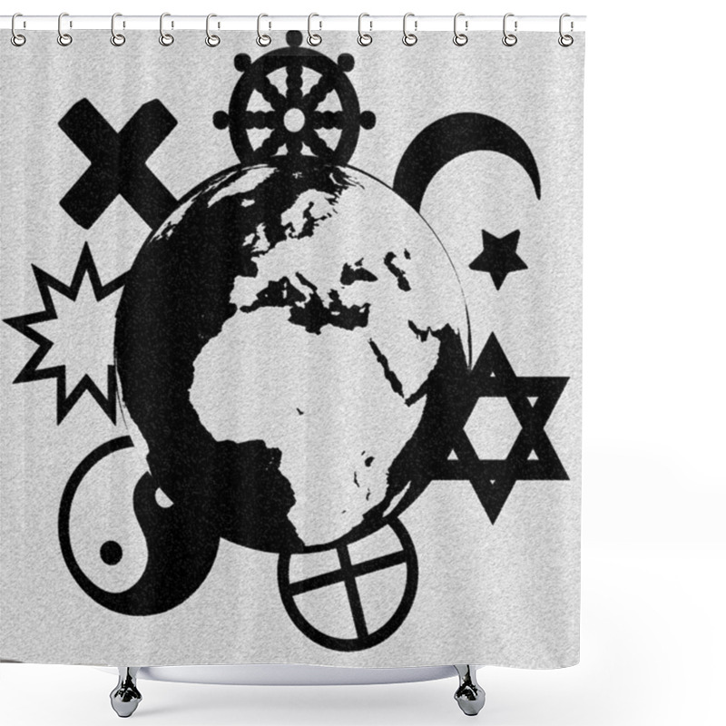 Personality  Religious Symbols Shower Curtains